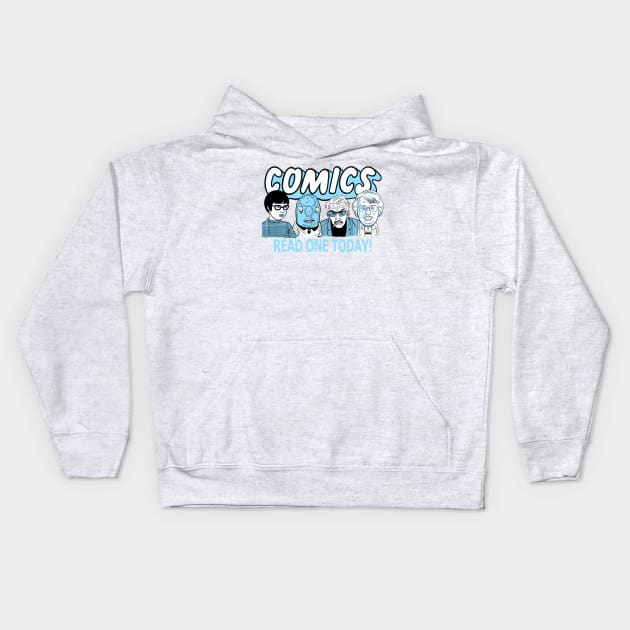 Comics Read One Today (Clowes Edit.) Kids Hoodie by dumb stuff, fun stuff